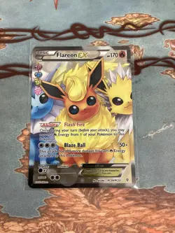 Pokemon Generations Flareon EX Radiant Collection Full Art Holo RC 28/RC32 - Image 1