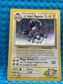 Pokemon TCG Lt. Surge’s Magneton 8/132 Holo Gym Heros HP - Image 3