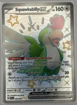 The Pokemon Company Squawkabilly ex 223/091 SV: Paldean Fates Shiny UR Holo EN - Image 1