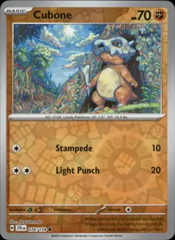 Cubone 076/159 Common - Pokemon Journey Together Reverse Holo - Image 1