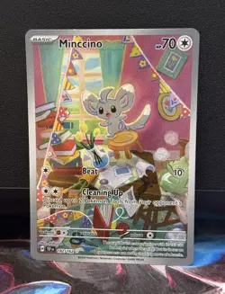 Pokemon TCG Minccino 182/162 SV05 Temporal Forces Illustration Rare Holo EN 2024 - Image 1