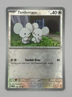 Tandemaus 154/182 Common Paradox Rift Pokemon Reverse Holo Near Mint - Image 1