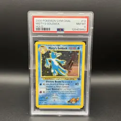 2000 Pokemon Misty's Golduck 12/132 Gym Challenge Holo, PSA 8 - Image 1