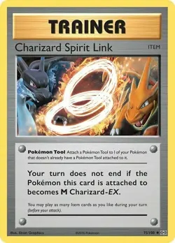 Pokemon Trainer Charizard Spirit Link 75/108 XY Evolutions (2016) - Image 1