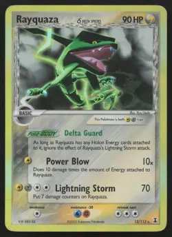 Rayquaza 13/113 Holo Rare Delta Species Pokemon English MP - Image 1