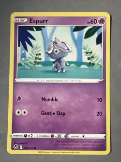 Pokemon TCG * 81/195 Espurr Common * Silver Tempest SWSH * NM - Image 1