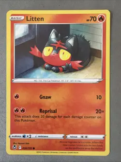 Pokemon TCG * 30/195 Litten Common * Silver Tempest SWSH * NM - Image 1