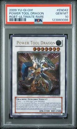 YUGIOH PSA 10 Power Tool Dragon RGBT-EN042 Ultimate Rare *0086 - Image 1