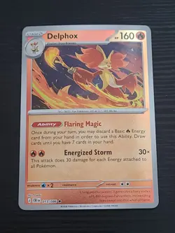ME04: Chaos Rising Pokemon TCG Delphox #013/086 Rev Holo - Image 1