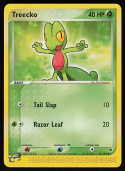 E-Reader Treecko - 76/109 Ruby and Sapphire Ken Sugimori Pokemon TCG Card - Image 1