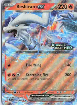 Reshiram ex (Journey Together Stamped) 030/159 Holo Pokemon NM - Image 1