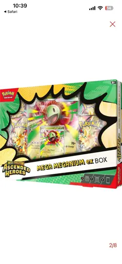 Pokemon TCG Mega Evolution Ascended Heroes Mega Meganium Ex Box Sealed New - Image 2
