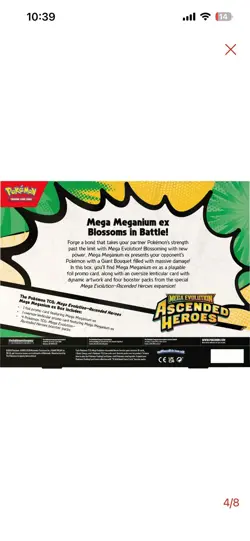 Pokemon TCG Mega Evolution Ascended Heroes Mega Meganium Ex Box Sealed New - Image 4