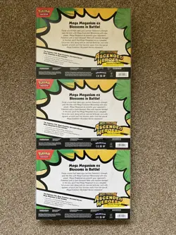 Pokemon TCG: Mega Evolution Ascended Heroes - Mega Meganium ex Box X3 Sealed. - Image 3