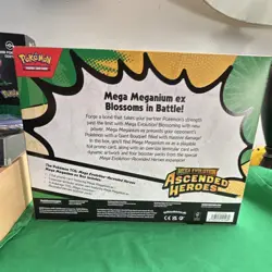 Pokemon TCG Mega Evolution Ascended Heroes Mega Meganium ex Box Factory Sealed - Image 2