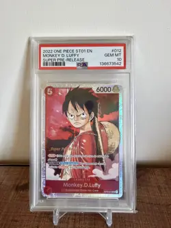 Monkey.D.Luffy (012) Super Pre-Release Starter Deck (ST01-012) - PSA 10 - Image 1