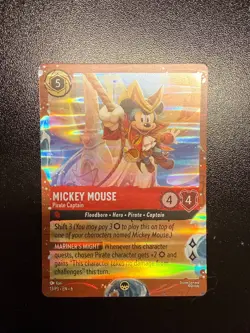 Disney Lorcana Cruise Line DCL Promo Foil Mickey Mouse Pirate Captain EN Rare NM - Image 1