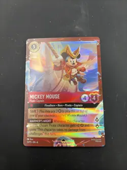 Mickey Mouse Pirate Captain 2026 Disney Cruise Lorcana Promo Card Foil - Image 1