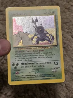 Heracross 6/111 Neo Genesis Holo Rare 2000 Unlimited 60 MP/HP Pokemon TCG Card - Image 3