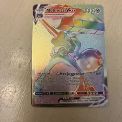 Pokemon TCG Melmetal VMAX Holo Ultra Rare Card 080/078 Rainbow - Image 1