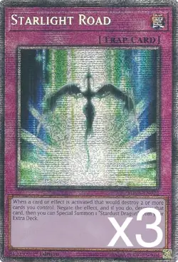 3X Yugioh Starlight Road MP25-EN022 Starlight Rare 1st Edition NM - Image 1