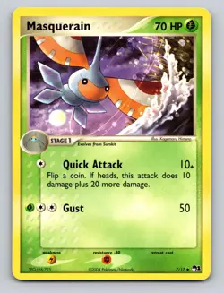 Masquerain 7/17 Uncommon POP Series 1 Promo Card Pokemon NM+ - Image 1