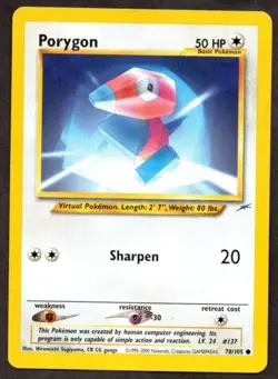Porygon 78/105 - Neo Destiny LP-EXC BUY 2 CARDS GET 1 FREE! - Image 1