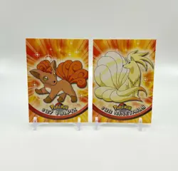Pokemon Card - Vulpix, Ninetales - Topps - Red Logo - 2 Card Set - Image 1