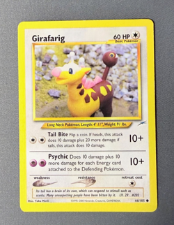 Girafarig 66/105 Neo Destiny Pokemon TCG Card * LP * - Image 1