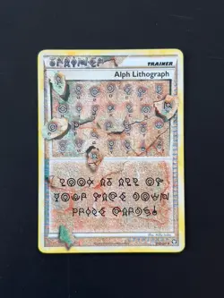 Alph Lithograph HGSS Triumphant Secret Rare Unown Trainer Card Pokemon Card ISL - Image 1