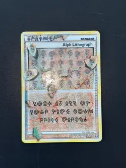Alph Lithograph HGSS Triumphant Secret Rare Unown Trainer Card Pokemon Card ISL - Image 2