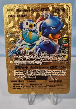 Pokemon Blastoise & Piplup Hp 270 38/236 Gold Foil Card - Image 1