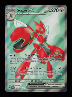 Scizor ex 195/162 Ultra Rare Temporal Forces Pokemon Cards - Image 1
