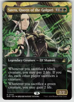 Savra, Queen of the Golgari (Anime Borderless) 440 Ravnica Remastered NM - Image 1