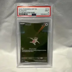 Pokemon Slakoth Illustration Rare Holo Sv08: Surging Sparks PSA 9 212/191 2024 - Image 1