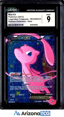 Pokemon 2013 Mew EX RC24/RC25 Holo Legendary Treasures CGC 9 - Image 1