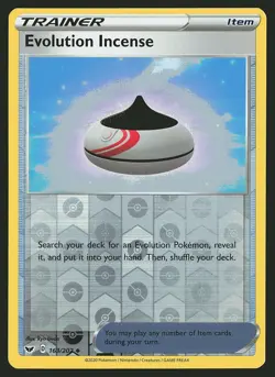 SWSH01: Sword & Shield Base Set Evolution Incense #163/202 Reverse Holo Pokemon - Image 1