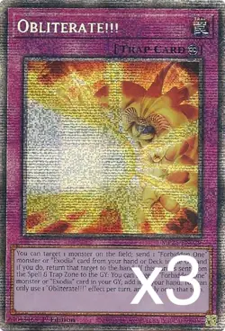 3X Yugioh Obliterate!!! MP25-EN029 Starlight Rare 1st Edition NM - Image 1