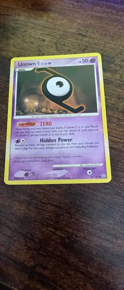 Unown [Z] 72/132 Uncommon Secret Wonders Pokemon Lightly Played - Image 1