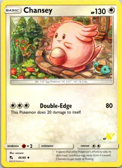 CHANSEY - 46/68 (#47 PIKACHU STAMPED) 046/068 P BATTLE ACADEMY - Image 1