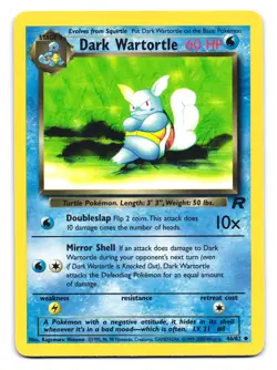 Dark Wartortle 46/82 Uncommon Team Rocket Pokemon Unlimited MP - Image 1