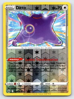 Ditto 107/159 Holo Rare Crown Zenith Pokemon Reverse Holo Lightly Played - Image 1