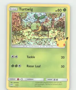TURTWIG PROMO MCDONALD'S 25TH ANNIVERSARY PROMOS POKEMON HOLO NEAR MINT - Image 1