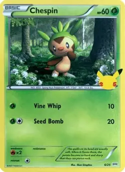 CHESPIN PROMO MCDONALD'S 25TH ANNIVERSARY PROMOS POKEMON HOLO NEAR MINT - Image 4