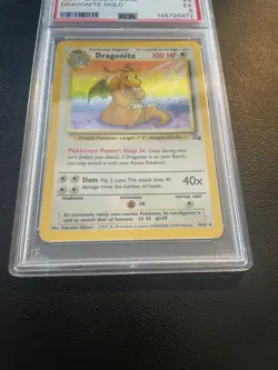 Pokemon TCG Dragonite Fossil 4/62 Holo Rare PSA 5 1999 English - Image 3