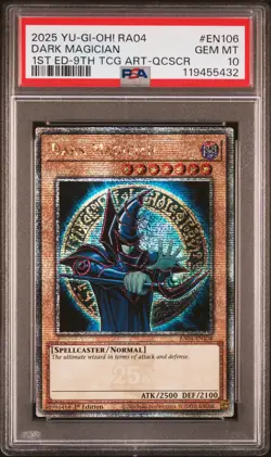 Yugioh PSA 10 2025 Dark Magician RA04-EN106 QCR 1st Edition "9th Art" * - Image 1