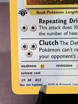 Pokemon TCG 1st Edition Lt. Surge's Fearow 7/132 Gym Heroes Holo VTG NM- Swirl - Image 3