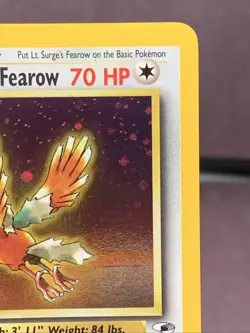 Pokemon TCG 1st Edition Lt. Surge's Fearow 7/132 Gym Heroes Holo VTG NM- Swirl - Image 5