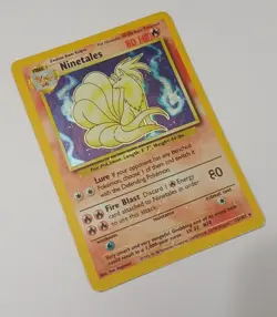 Pokemon TCG Ninetales 12/102 Holo WOTC Base Set Rare Vintage 1999 Original - Image 1