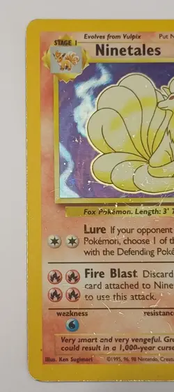 Pokemon TCG Ninetales 12/102 Holo WOTC Base Set Rare Vintage 1999 Original - Image 3